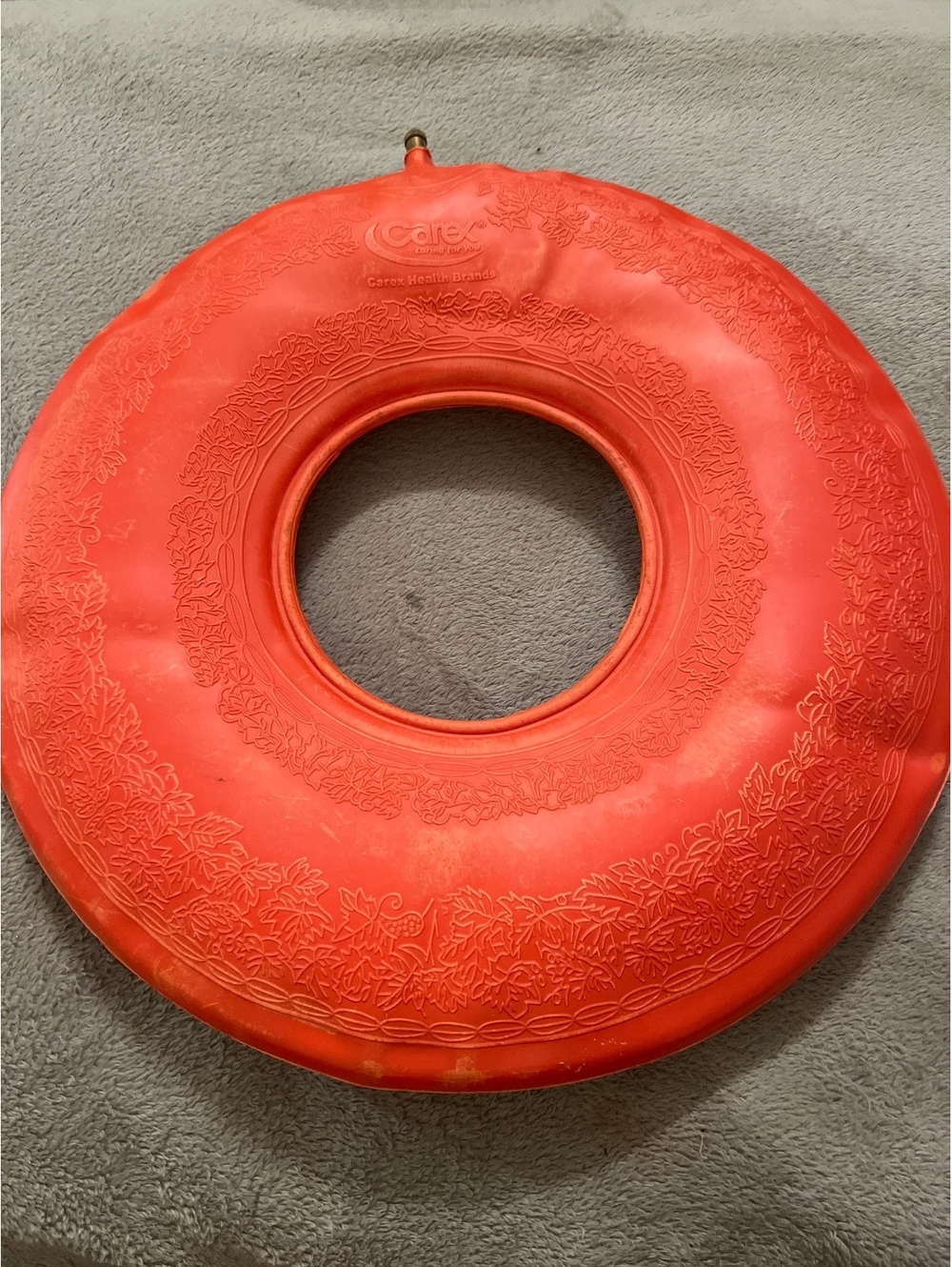 Carex Red Inflatable Donut Cushion for Comfort and Support